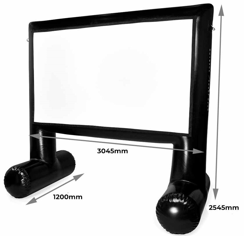 3m inflatable cinema screen Perth full setup view