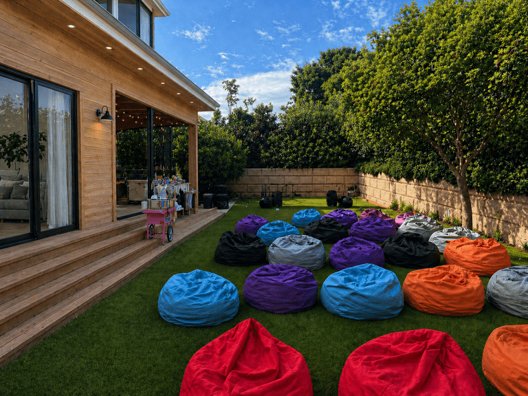 Bean bag hire Perth — adult-sized bean bags for outdoor cinema nights