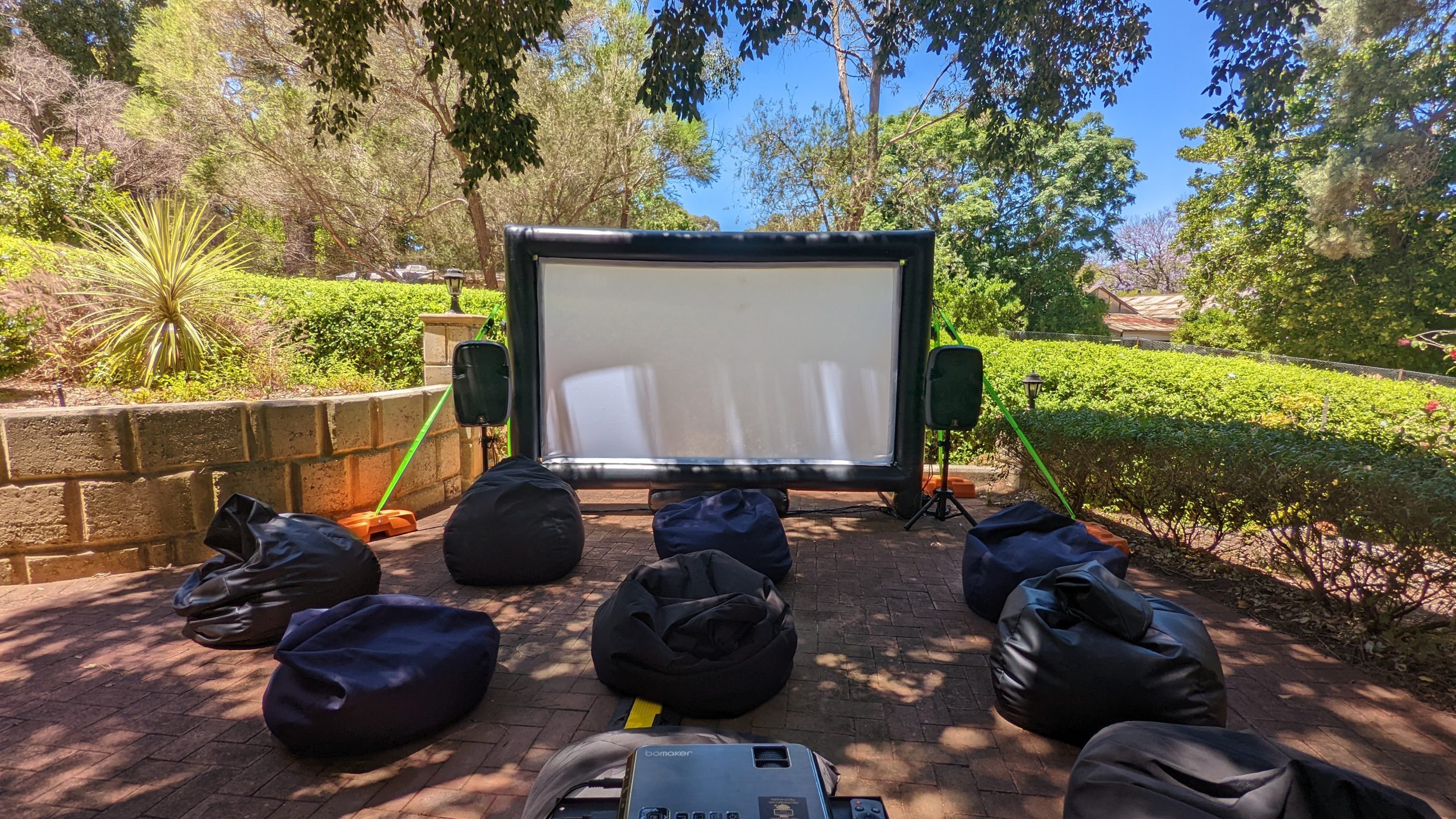 Tips for hosting an outdoor movie night in Perth - birthday cinema setup