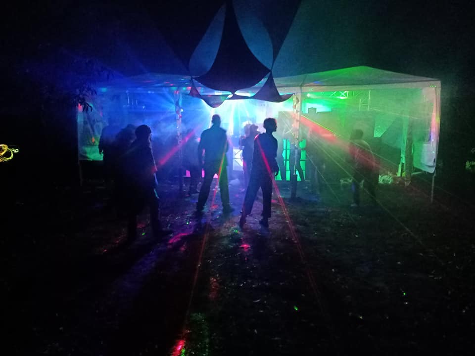 Laser light hire Perth — laser lights transforming a backyard party
